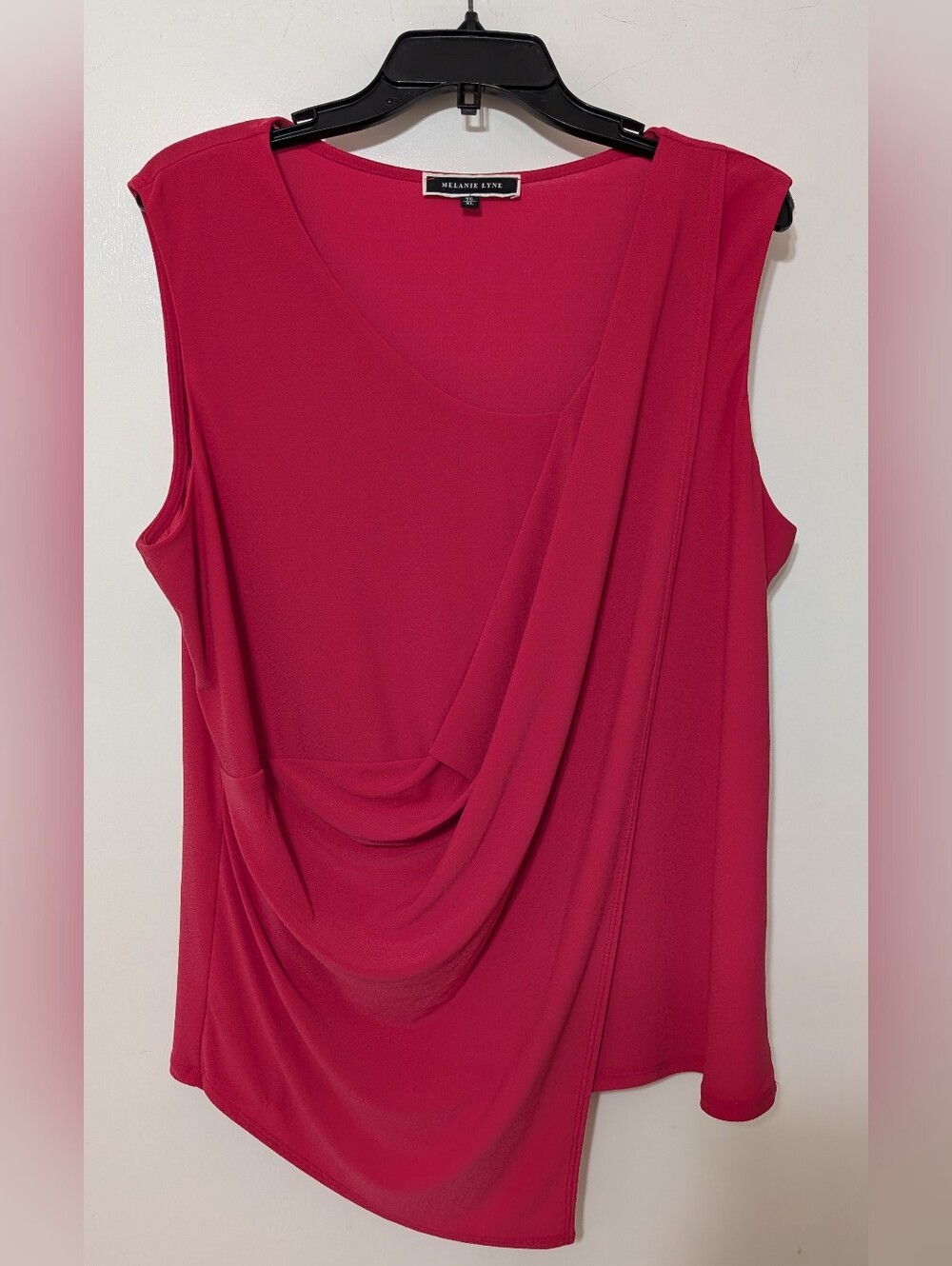 Women's Drape Front Sleeveless Top - Fuchsia